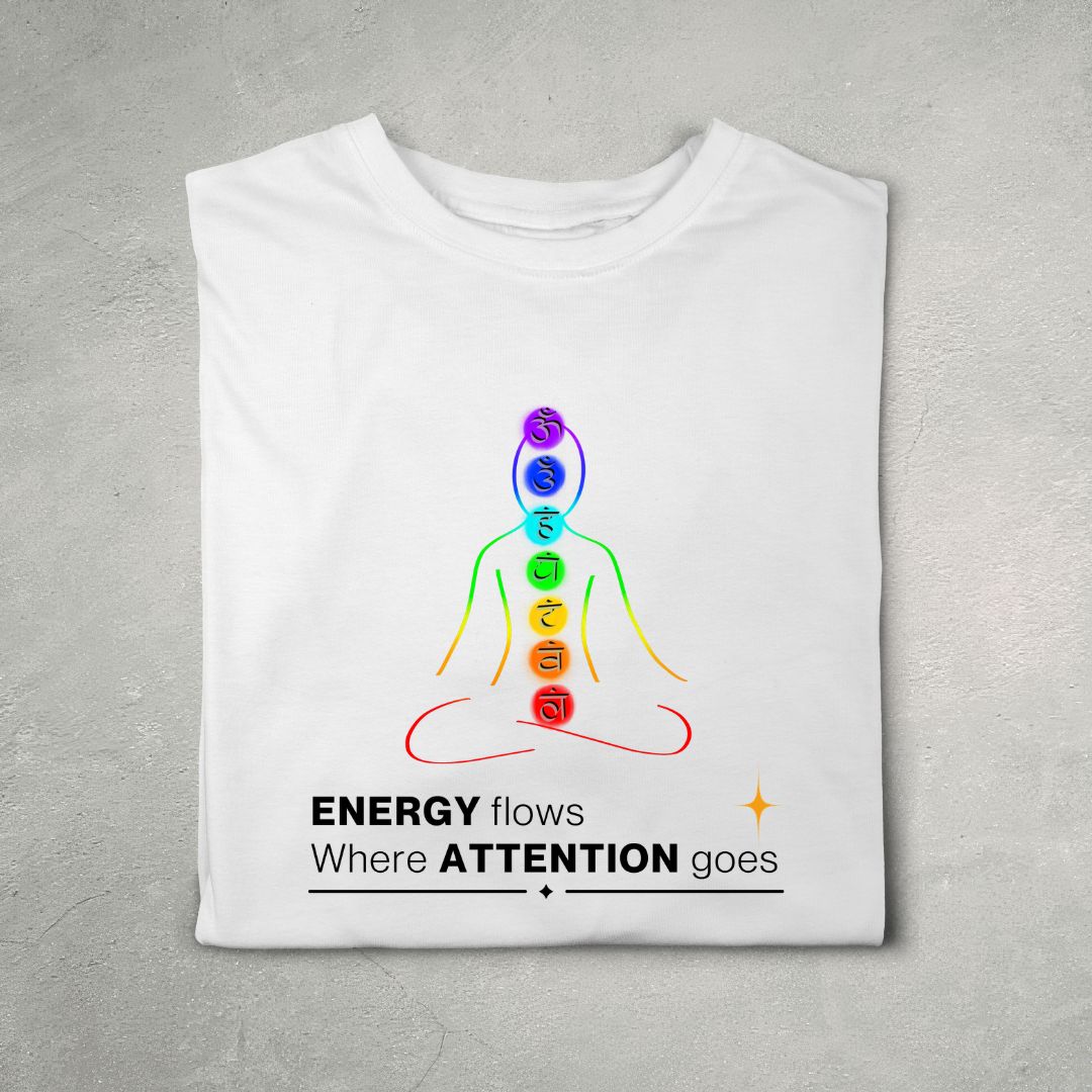Energy Flows Where Attention Goes (L) (White)