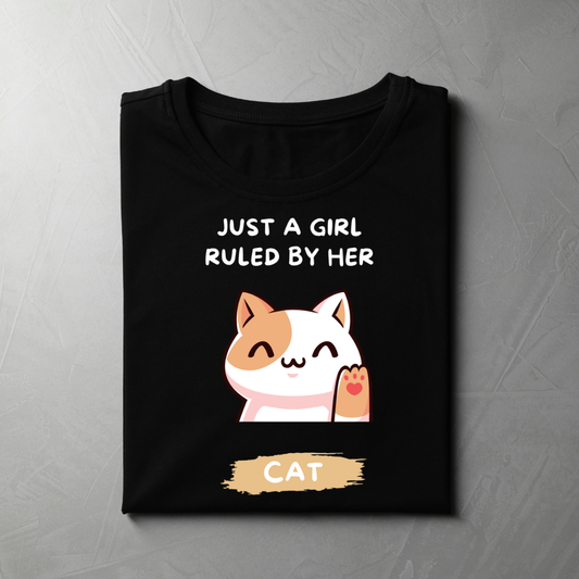 Just A Girl Ruled By Her Cat (Black)