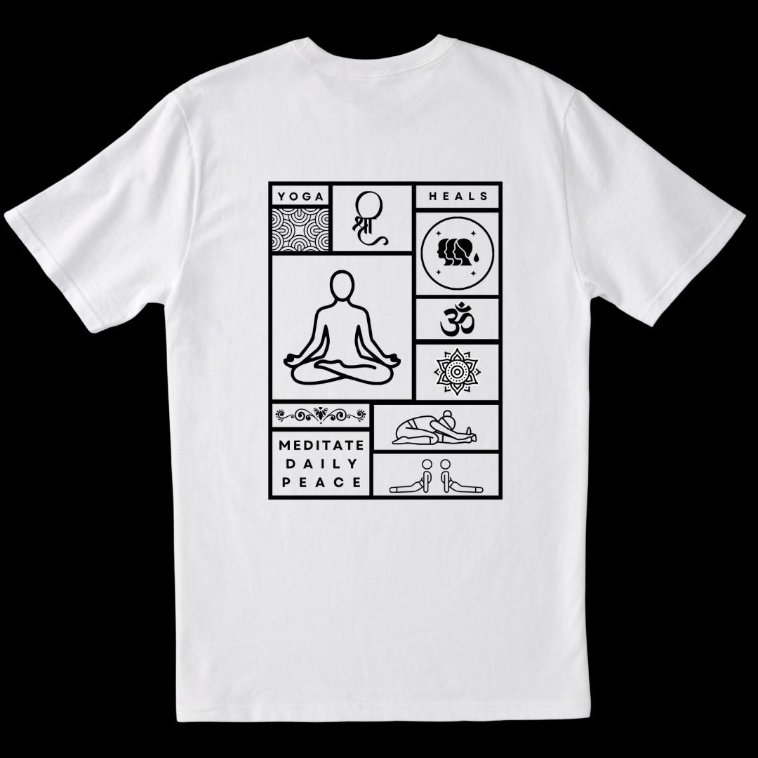 Minimal Outlined Yoga (White)