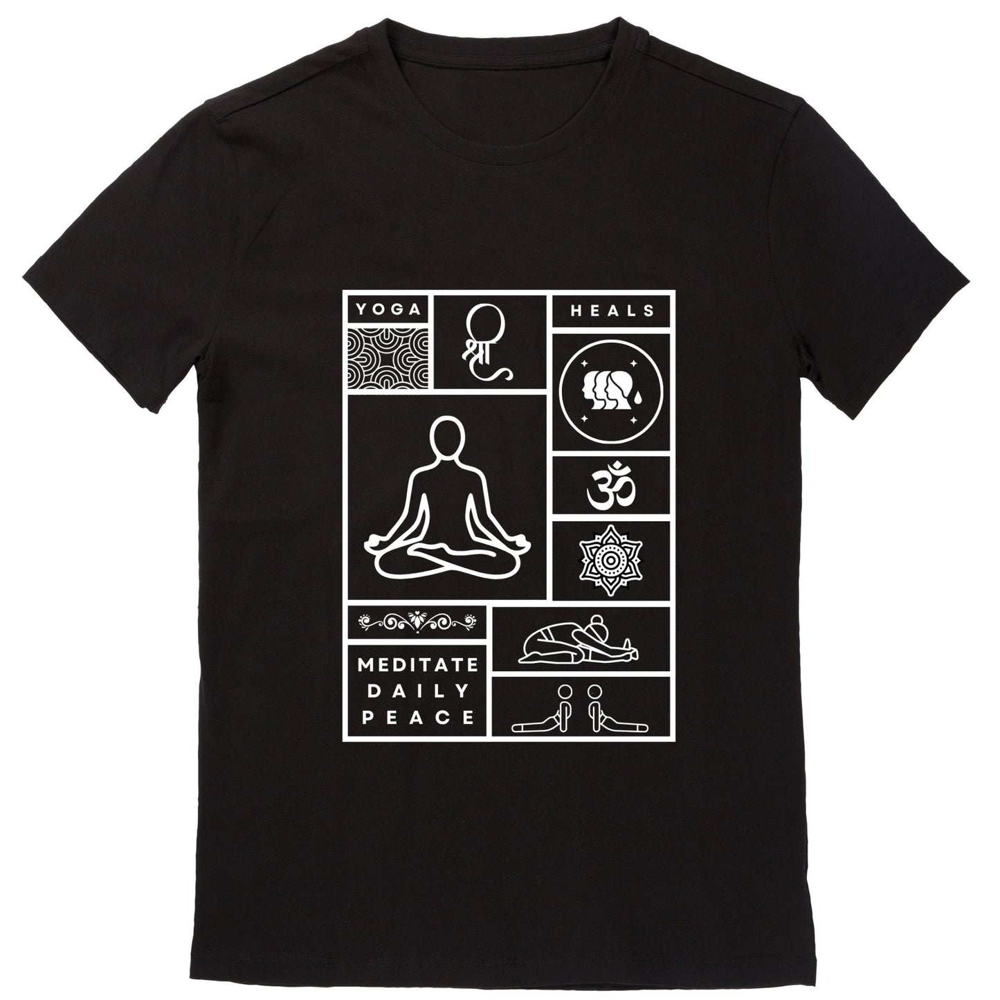 Minimal Outlined Yoga (Black)