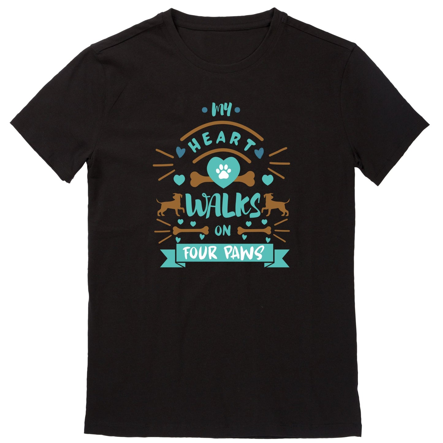 My Heart Walks On Four Paws (Black)