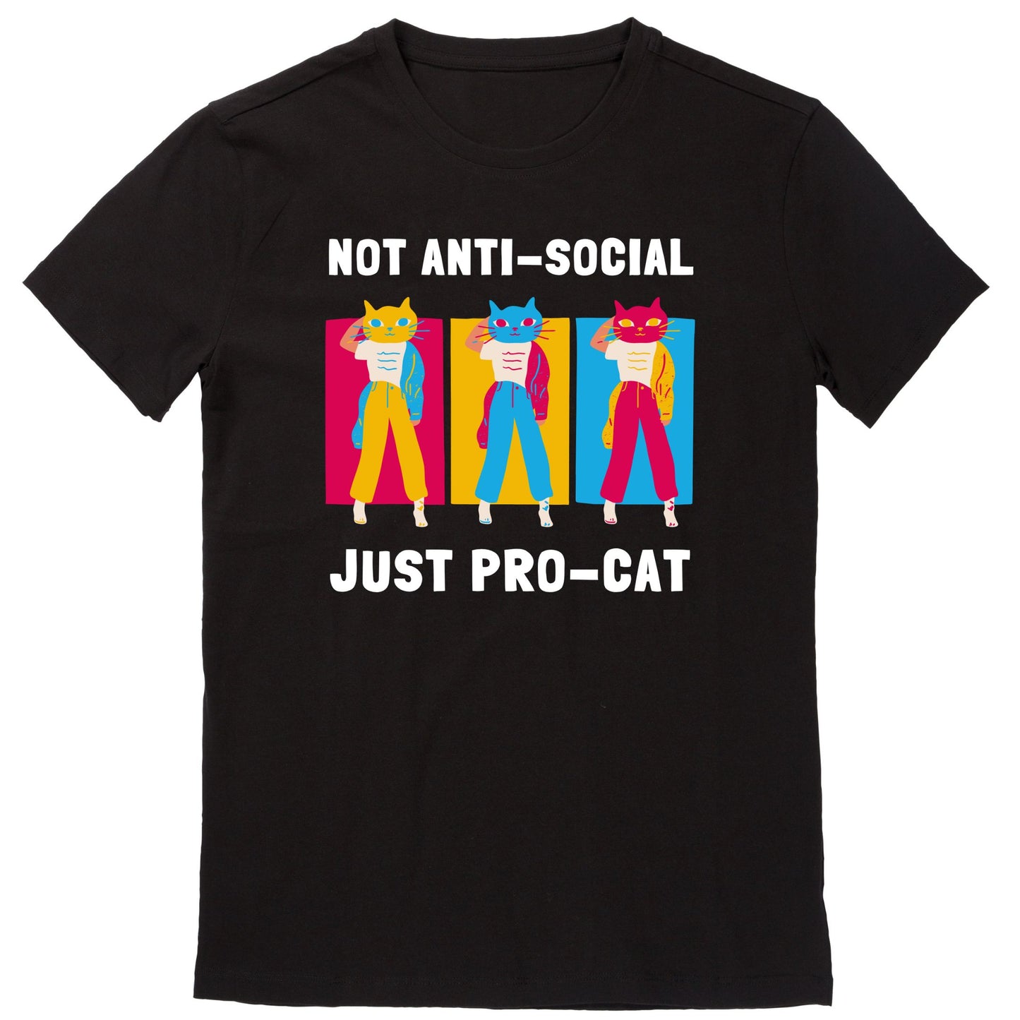 Not Anti-Social. Just Pro-Cat (Black)