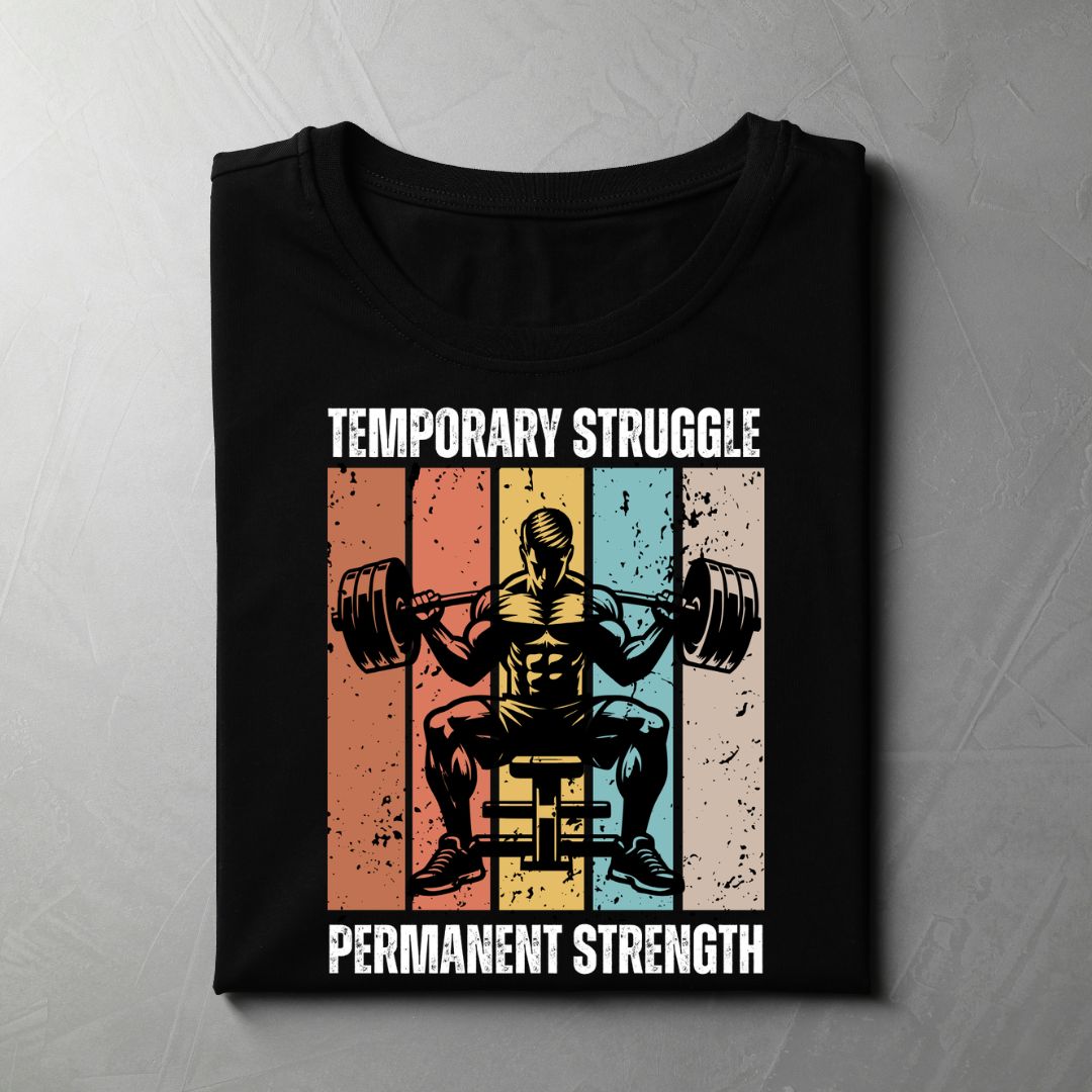 Temporary Struggle. Permanent Strength (He) (Black)